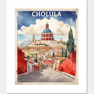 Cholula Puebla Mexico Vintage Tourism Travel Posters and Art